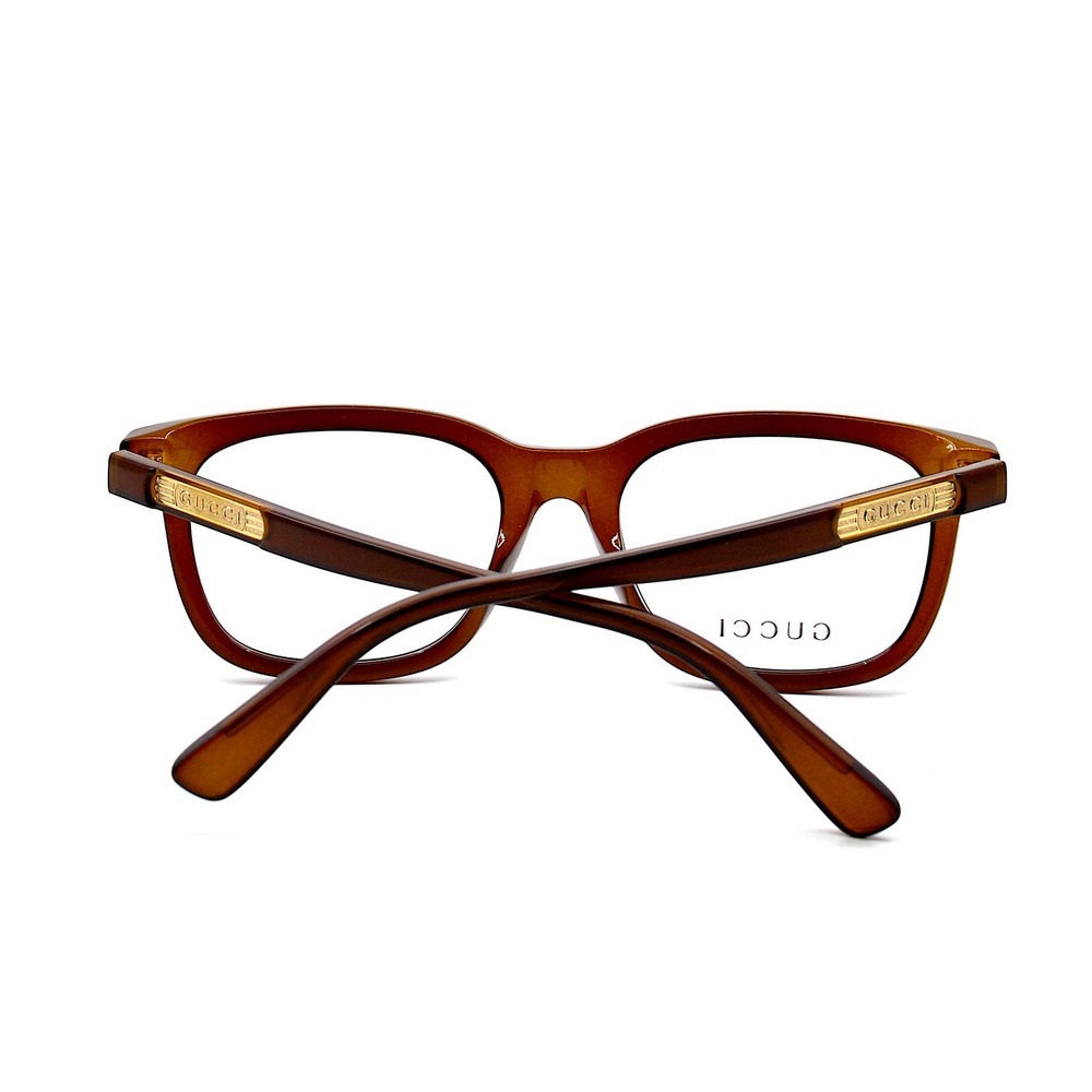 NEW GUCCI GG0938O 006 BROWN TRANSPARENT AUTHENTIC EYEGLASSES FRAME - Picture 8 of 14